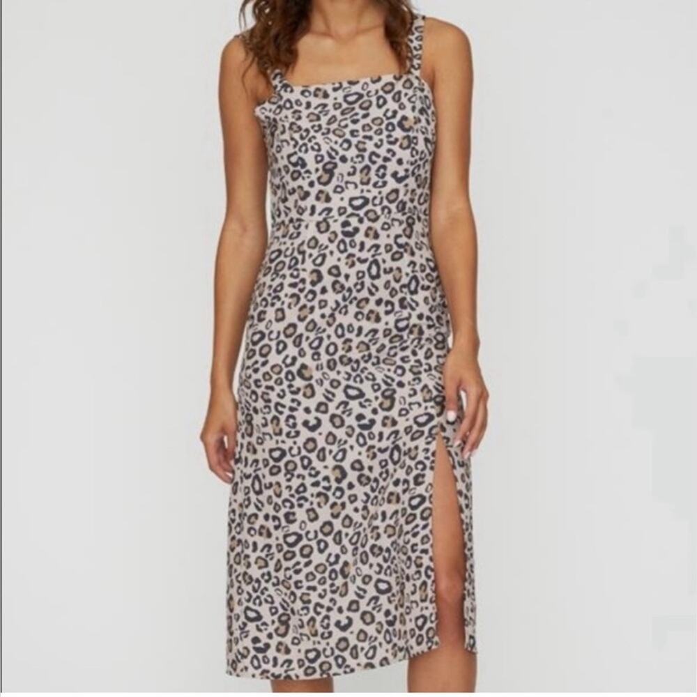 NEW Sanctuary Georgina Cheetah Leopard Print Midi Sundress Size: 4 Small